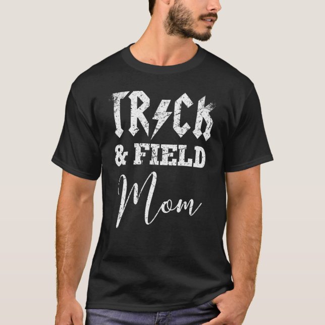 Retro Track and Field Mum Track Mum Track Mother T T-Shirt (Front)