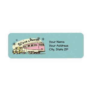 Retro Trailer We've Moved