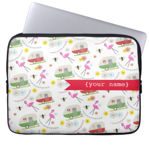 Retro Trailers Personalised Electronics Bag