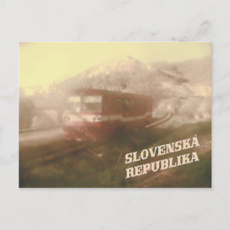 Retro Train Postcard