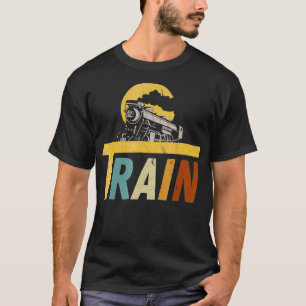 Retro Train s Train Lovers Railroad Locomotive T-Shirt