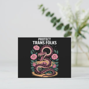 Retro Trans Pride Trans Right Protect Trans Folks Postcard