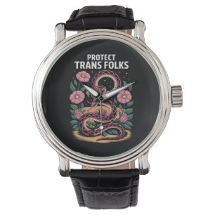 Retro Trans Pride Trans Right Protect Trans Folks Watch
