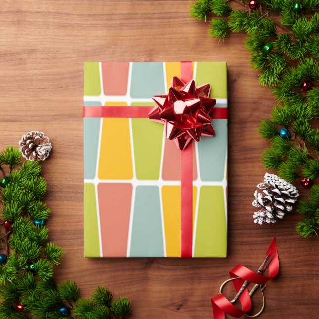 Retro Trapezoids Wrapping Paper (Holiday Gift)