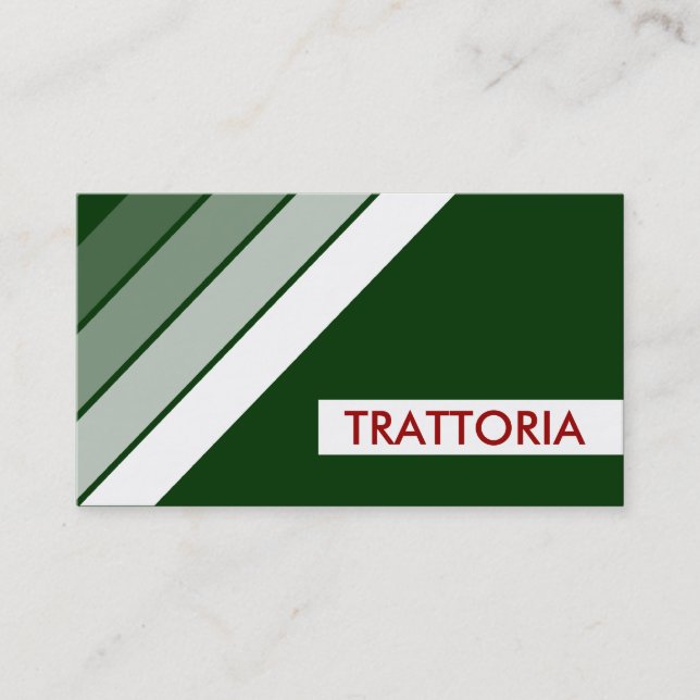 retro TRATTORIA Business Card (Front)