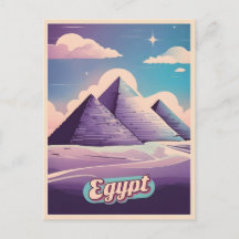 Retro Travel 80s Synthwave Ancient Egypt Pyramid