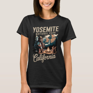 Retro Travel Adventure Yosemite National Park Cali T-Shirt