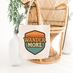 Retro Travel Badge Tote Bag Design