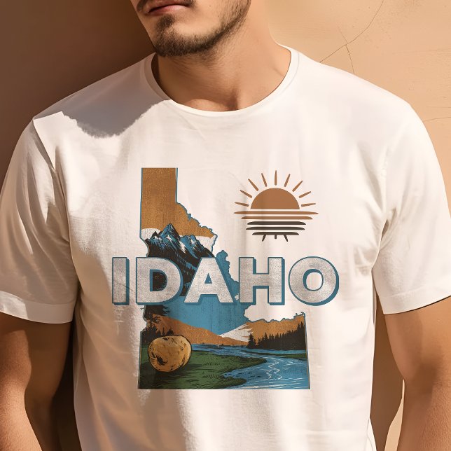 Retro Travel Iconic Idaho Graphic T-Shirt (Creator Uploaded)
