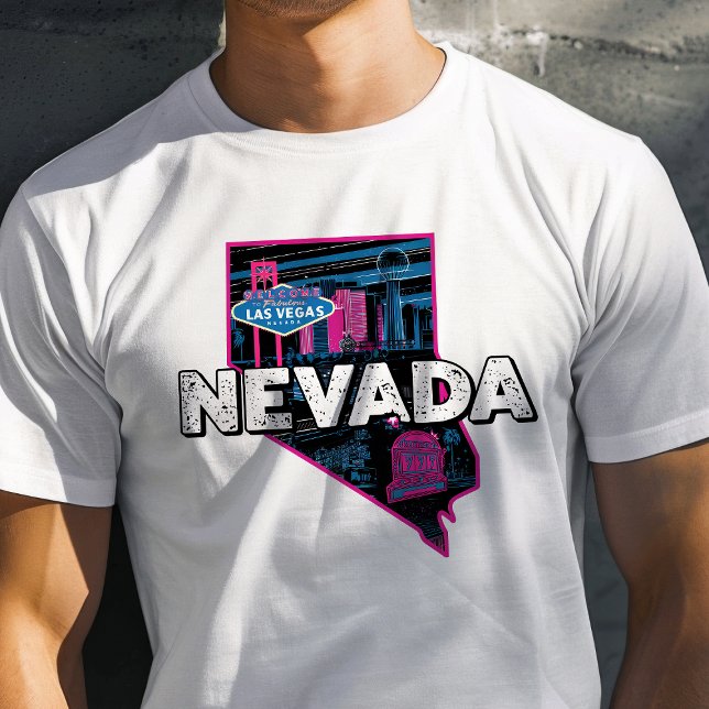 Retro Travel Iconic Nevada Graphic T-Shirt (Creator Uploaded)