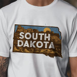 Retro Travel Iconic South Dakota Graphic T-Shirt<br><div class="desc">Celebrate the Mount Rushmore State with this Retro Travel Iconic South Dakota Graphic T-Shirt. Featuring a vintage-inspired design that captures the unique charm and natural beauty of South Dakota, this shirt is perfect for travelers and residents alike. Made from high-quality materials for a comfortable fit, it's ideal for casual outings,...</div>