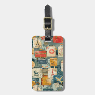 Retro Travel Luggage Tags