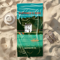 Retro Travel Poster Fletcher's Cove Washington DC