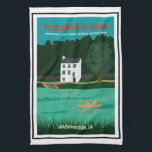 Retro Travel Poster Fletcher's Cove Washington DC Tea Towel<br><div class="desc">This retro-style travel design kitchen towel features Fletcher's Cove (Fletcher's Boathouse) on the Chesapeake & Ohio Canal National Historic Landmark in Washington DC. It's perfect for anyone who has spent weekends boating and running along the old canal and towpath.</div>
