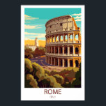 Retro Travel Rome Italy Destination Wall Art<br><div class="desc">Step back in time and explore the timeless beauty of the Eternal City with this Retro Travel Rome Italy Destination Wall Art. Featuring iconic Roman landmarks—such as the Colosseum, St. Peter’s Basilica, or the Roman Forum—rendered in a vintage-inspired colour palette and bold typography, this artwork evokes the charm of mid-century...</div>