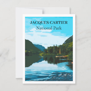 Retro Travel Style Jacques Cartier National Park Postcard