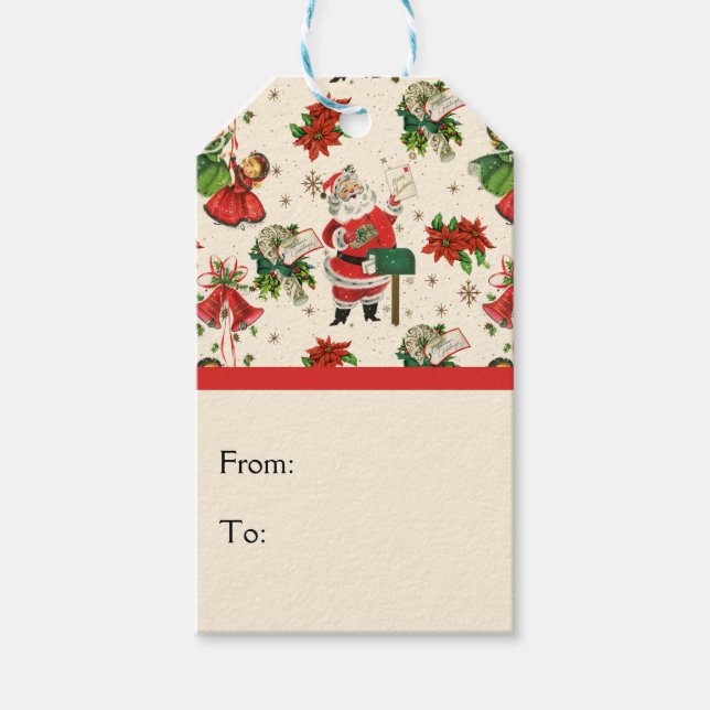 Retro Treasures Christmas  Gift Tags (Front)