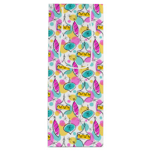 Retro Tree Baubles Multi gift bag wine