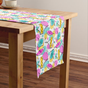 Retro Tree Baubles Multi table runner