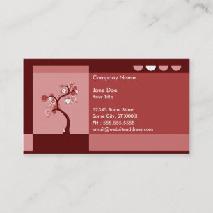 retro tree business card
