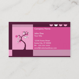 retro tree business card