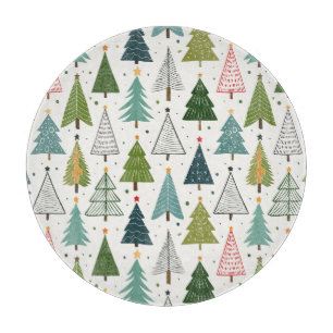 Retro Trees Cutting Board