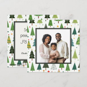 Retro Trees Holiday Card