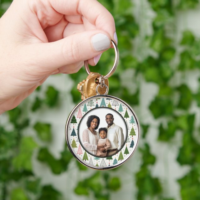 Retro Trees Key Ring (Hand)