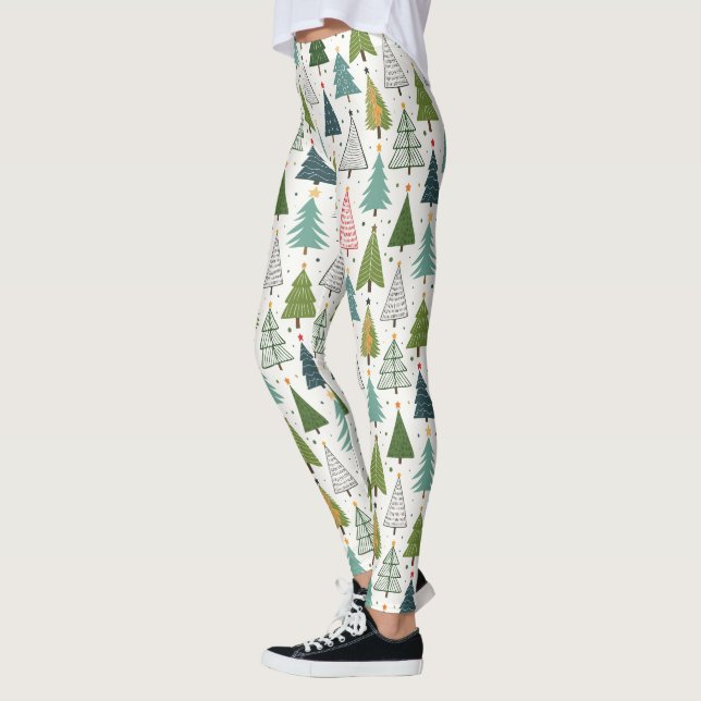 Retro Trees Leggings (Left)