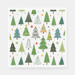 Retro Trees Napkin