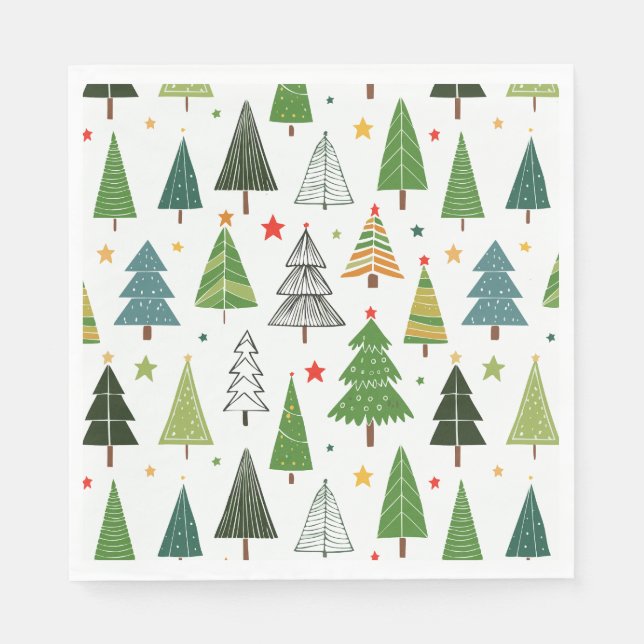 Retro Trees Napkin (Front)