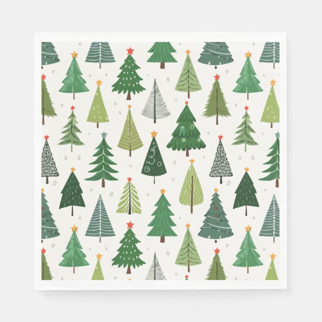 Retro Trees Napkin (Front)