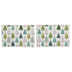 Retro Trees Pillowcase