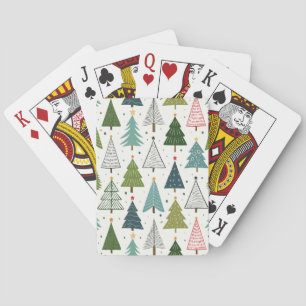 Retro Trees Playing Cards