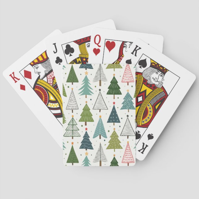 Retro Trees Playing Cards (Back)
