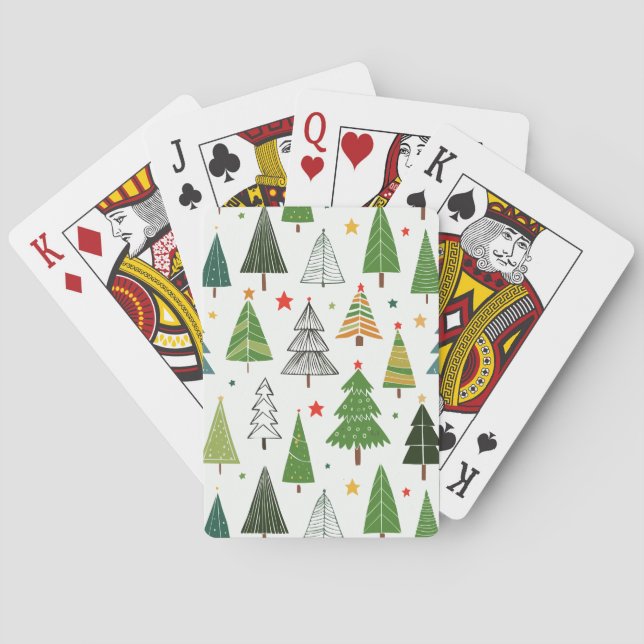 Retro Trees Playing Cards (Back)