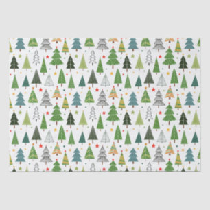 Retro Trees Tissue Paper