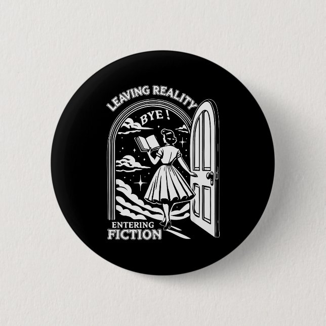 Retro Trendy Bookish Book Lover Reading Quotes Lea 6 Cm Round Badge (Front)