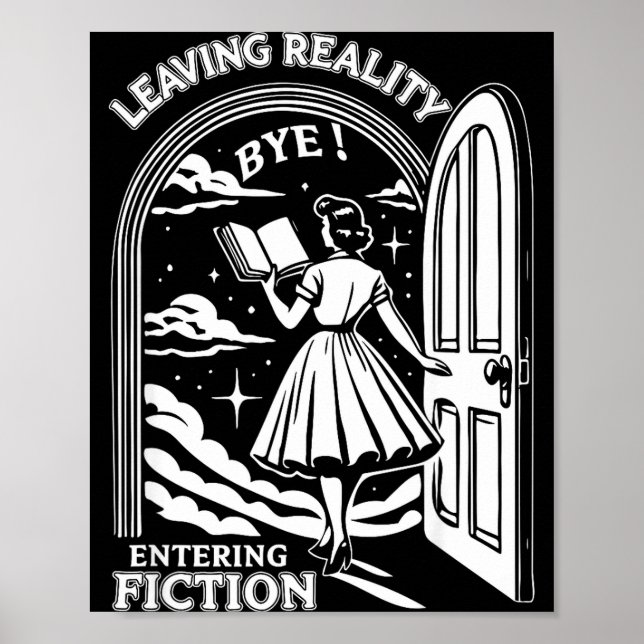 Retro Trendy Bookish Book Lover Reading Quotes Lea Poster (Front)
