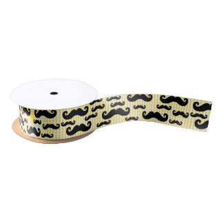 Retro Trendy Handlebar Moustache Satin Ribbon