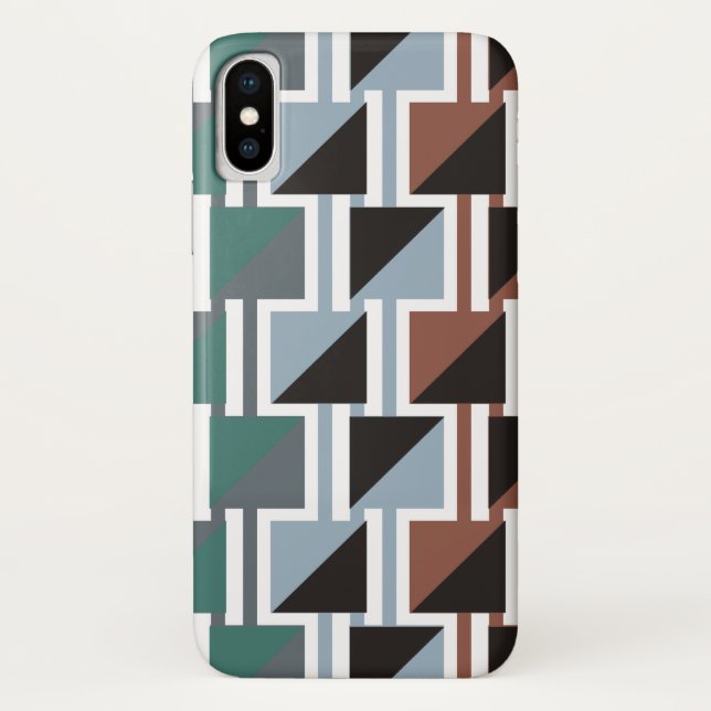 Retro triange pattern and squares geometric Case-Mate iPhone case (Back)