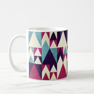 Retro Triangle Geometric Seamless Pattern Coffee Mug