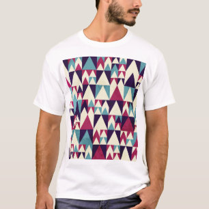 Retro Triangle Geometric Seamless Pattern T-Shirt
