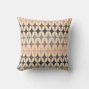 Retro Triangles Abstract Geometric Pattern Cushion