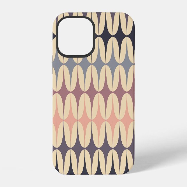 Retro Triangles Abstract Geometric Pattern iPhone Case (Back)