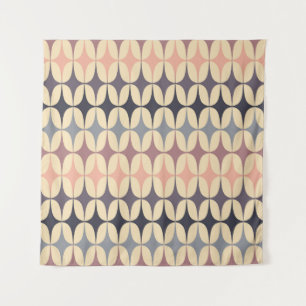 Retro Triangles Abstract Geometric Pattern Tapestry
