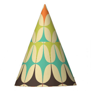 Retro Triangles: Geometric Pattern Throwback Party Hat