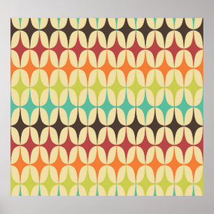 Retro Triangles: Geometric Pattern Throwback Poster