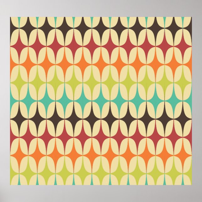 Retro Triangles: Geometric Pattern Throwback Poster (Front)