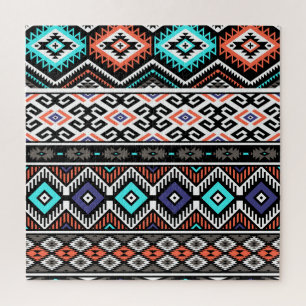 Retro Tribal Navajo: Geometric Seamless. Jigsaw Puzzle